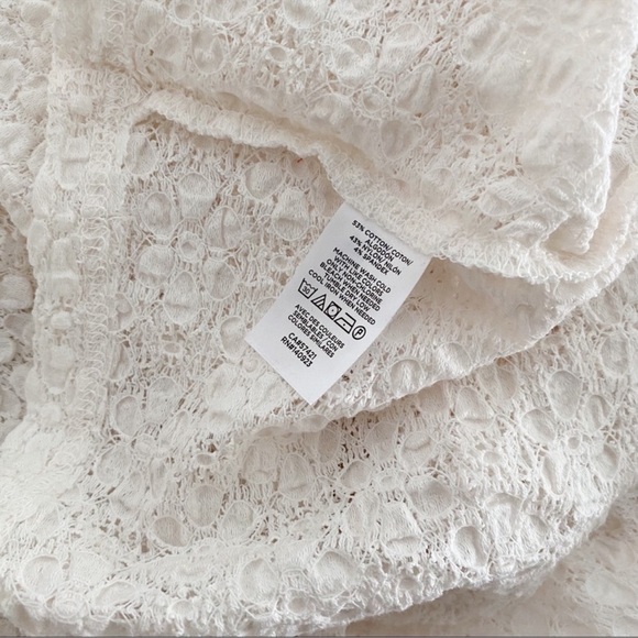 LOFT FLORAL LACE PLEATED PUFF LONG SLEEVE TOP - Picture 9 of 9